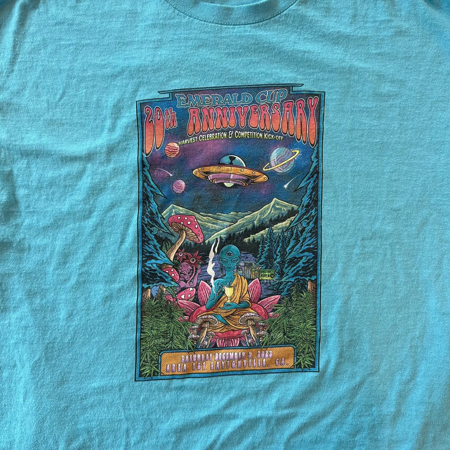 The Emerald Cup 20th Anniversary '2023 Harvest Celebration & Competition Kickoff' T-Shirt